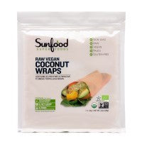 100% Organic Coconut Wraps by Sunfood Superfoods Seven Wraps