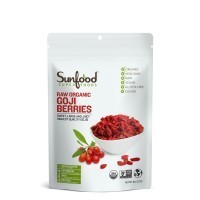 100% Organic Goji Berries by Sunfood Superfoods 8-ounce Bag