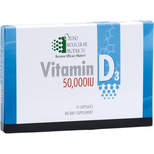 Vitamin D3 50,000 IU 15 capsules pack by Ortho Molecular