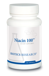 Niacin 100 by Biotics Research Corporation  150 Capsules