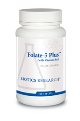 Folate-5 plus by Biotics Research  120 tablets
