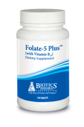 Folate-5 Plus (with B12) by Biotics Research 120 Tablets