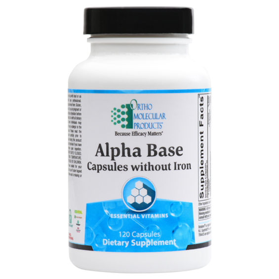 Alpha Base Capsules without Iron 120 capsules by Ortho Molecular