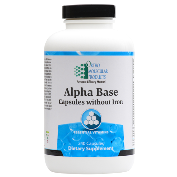 Alpha Base Capsules without Iron 240 capsules by Ortho Molecular