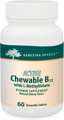 ACTIVE Chewable B12 with L-Methylfolate - 60 Tabs By Genestra Brands