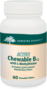 ACTIVE Chewable B12 with L-Methylfolate - 60 Tabs By Genestra Brands