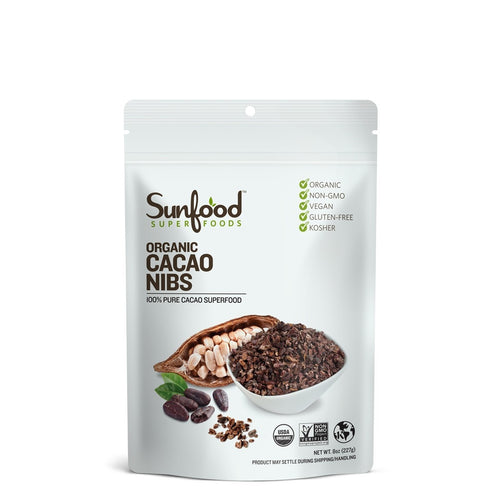 100% Raw, Organic Cacao Nibs by Sunfoods (best by date: May 30, 2017)