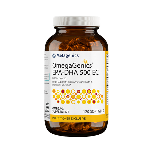 OmegaGenics EPA-DHA 500 Enteric-Coated Lemon by Metagenics 120 Softgels