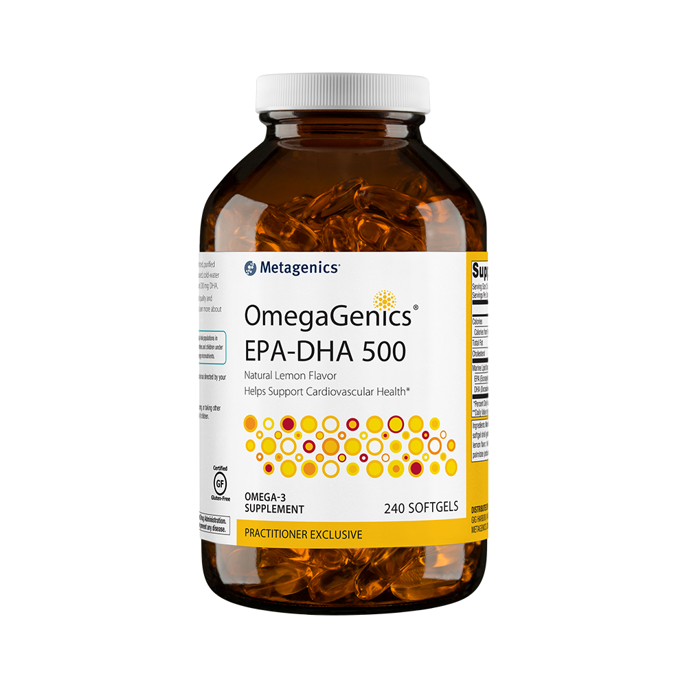 OmegaGenics EPA-DHA 500 Lemon by Metagenics 240 Softgels