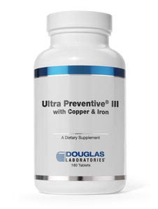 Ultra Preventive® III with Copper & Iron by Douglas Laboratories 180 tablets