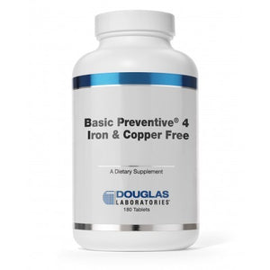 Basic Preventive ® 4 Iron & Copper Free by Douglas Laboratories 180 Tablets