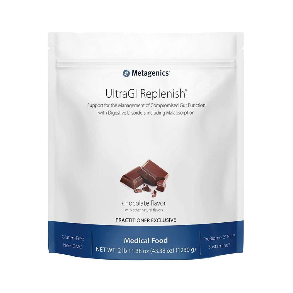 Improve Gut Health - UltraGI Replenish® Chocolate by Metagenics - 2 lbs 11.38 oz ( 43.38 oz ) 1230 g