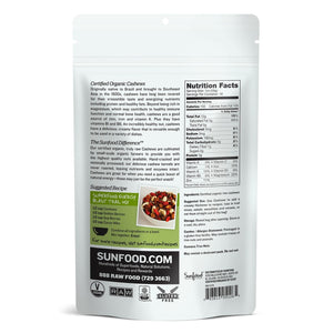 100% Organic Raw Cashews by Sunfood Superfoods 1-pound bag