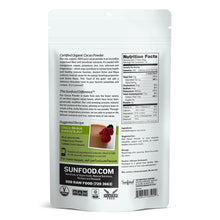 Raw Cocoa Powder 100% Organic by Sunfood Superfoods 1-pound bag