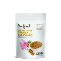 Raw Wild-Crafted Spanish Bee Pollen by Sunfood Super Foods 8 oz