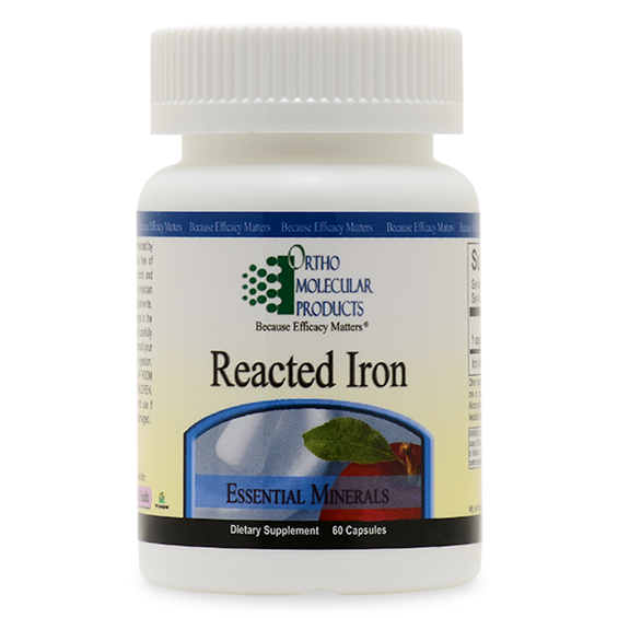 Reacted Iron 60 capsules by Ortho Molecular