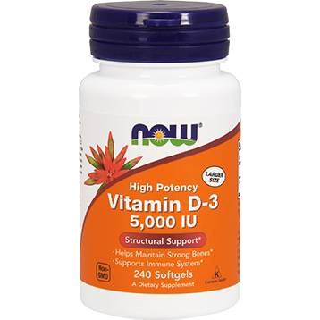 Vitamin D-3 5000 IU By NOW 240 softgels