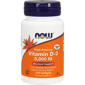 Vitamin D-3 5000 IU By NOW 240 softgels