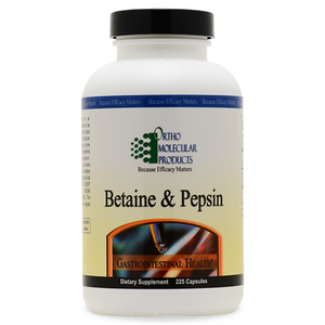 Betaine & Pepsin 225 capsules by Ortho Molecular