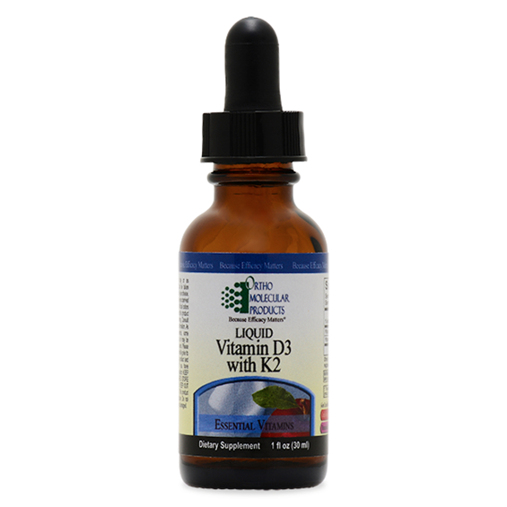 Liquid Vitamin D3 with K2 1 oz by Ortho Molecular