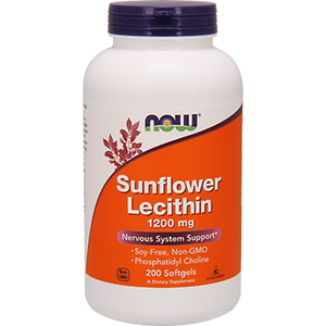 Sunflower Lecithin 1200 mg by Now 200 softgels