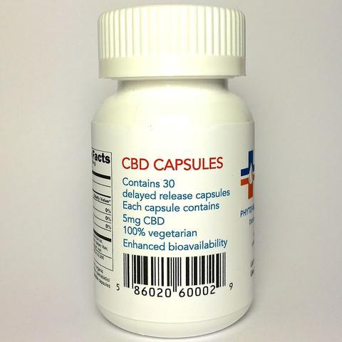 CBD Capsules by CBD Unlimited Hemp Oil 30 Vcaps 5mg CBD/Capsule ( Cannabinoids )