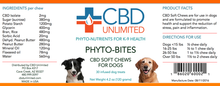 CBD Soft Chews for Dogs by CBD Unlimited 30 Soft Chews 2mg CBD/chew Hemp Oil ( Cannabinoids )