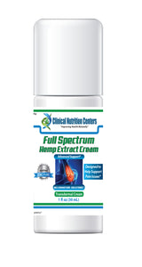 Full Spectrum Hemp Extract Cream by Clinical Nutrition Centers 1 oz ( 30 ml )