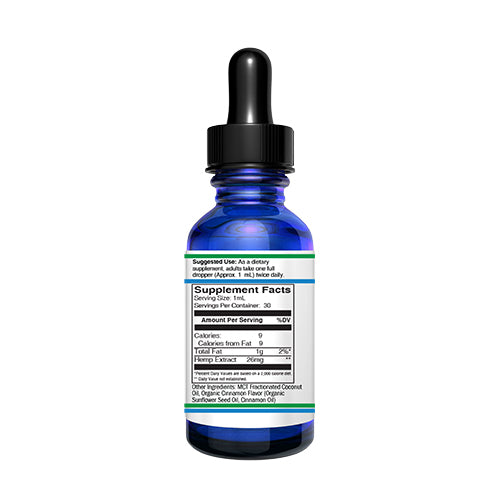 Full Spectrum Hemp Extract Cinnamon Flavor by Clinical Nutrition Centers 1 oz ( 30 ml )