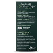 Black Elderberry Night Time Syrup by Gaia Herbs 3 oz - Immune System Support