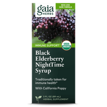 Black Elderberry Night Time Syrup by Gaia Herbs 3 oz - Immune System Support