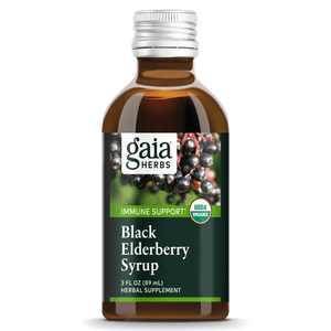 Black Elderberry Syrup By Gaia Herbs 3 oz Bottle