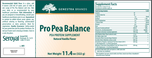 Pro Pea Balance - Vanilla - 11.4 oz By Genestra Brands