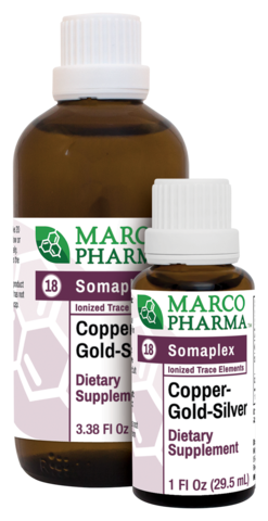 Copper Gold Silver No. 18 Somaplex by Marco Pharma  3.38 oz (100 ml)