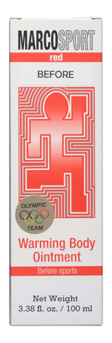 MarcoSport Red Warming Cream by Marco Pharma 3.38 oz (100 ml)