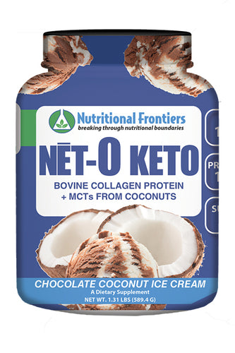 NET-O-KETO ( CHOCOLATE COCONUT ICE CREAM FLAVOR ) by Nutritional Frontiers  1.31 lbs ( 589.4 g )