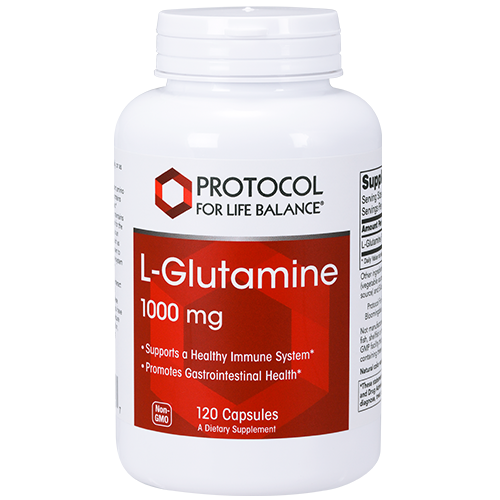 Glutamine Tablets - L-Glutamine By Protocol for Life Balance - 1000 mg 120 capsules