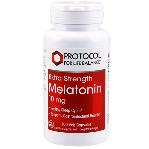 Melatonin ( Extra Strength ) 10 mg by Protocol For Life Balance 60 Vege Caps