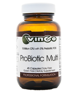 ProBiotic Multi by Vinco (15 Billion CFU) w/ Prebiotic FOS 45 Capsules