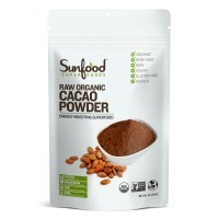 Raw Cocoa Powder 100% Organic by Sunfood Superfoods 1-pound bag