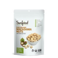 Raw Food Products Organic Raw Macadamia Nuts by Sunfood Superfoods 8-ounce bag