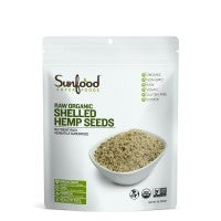 Raw Hemp Seeds 100% Organic Shelled by Sunfood Superfoods 1-pound bag