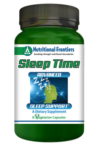 Insomnia Supplement - Sleep Time by Nutritional Frontiers 8 vege capsules ( Trial or Travel size )