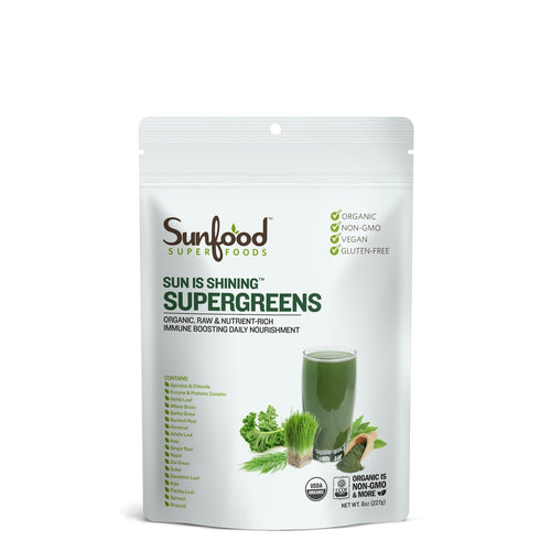 Sun Is Shining Supergreens Raw Organic by Sunnfood Superfoods 8 oz.