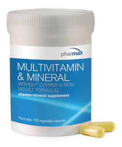 Multivitamin & Mineral without Copper & Iron -120 - 120 Capsules By Pharmax