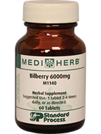 Bilberry 6000 mg by MediHerb 60 Tablets