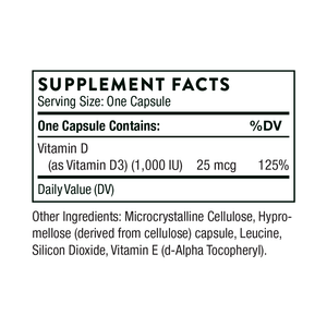 D-1000 by Thorne Research 1,000 iu 90 Count