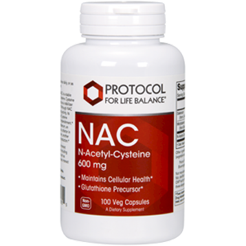 NAC 600 mg by Protocol for Life Balance 100 caps