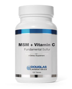 MSM + Vitamin C Fundamental Sulfur by Douglas Laboratories 100 Tablets