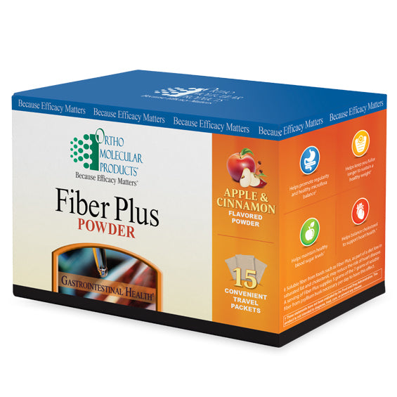 Fiber Plus Powder Travel Packets by Ortho Molecular Box of 15 packets